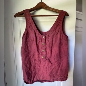 Notperfectlinen Porto tank with brass snaps